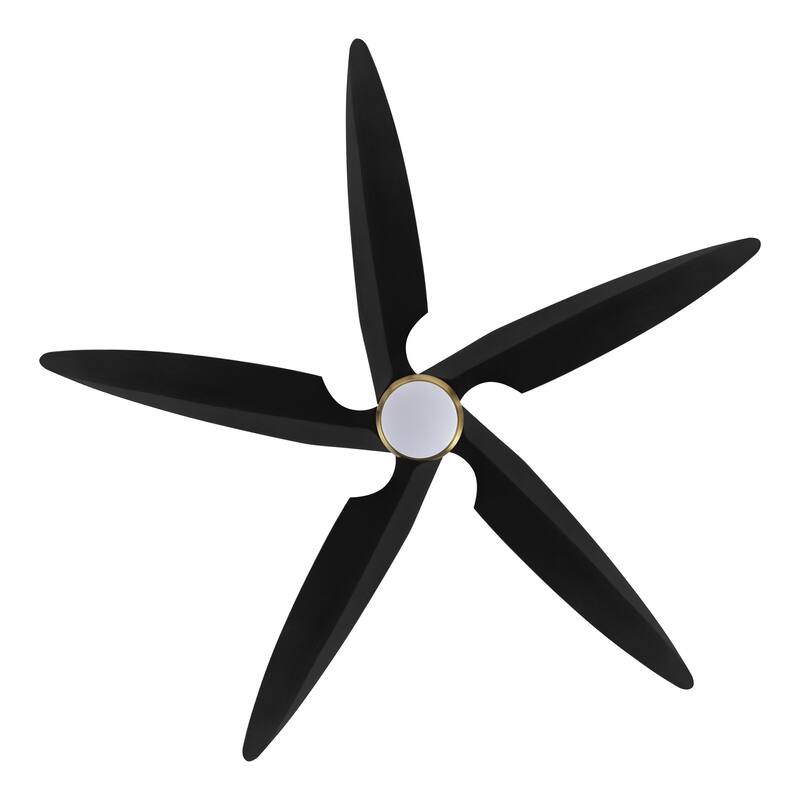 GetLedel 54" Solid Wood 5-Blade Ceiling Fan with Dimmable LED and Remote Control