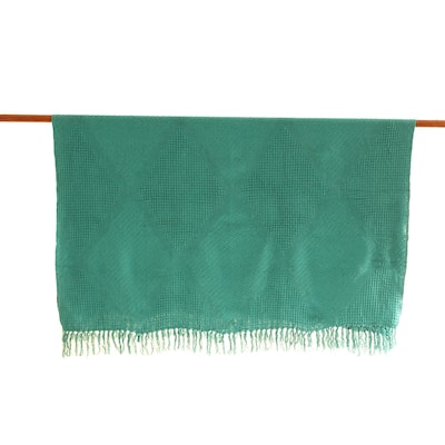 Novica Handmade Teal Desire Cotton Throw