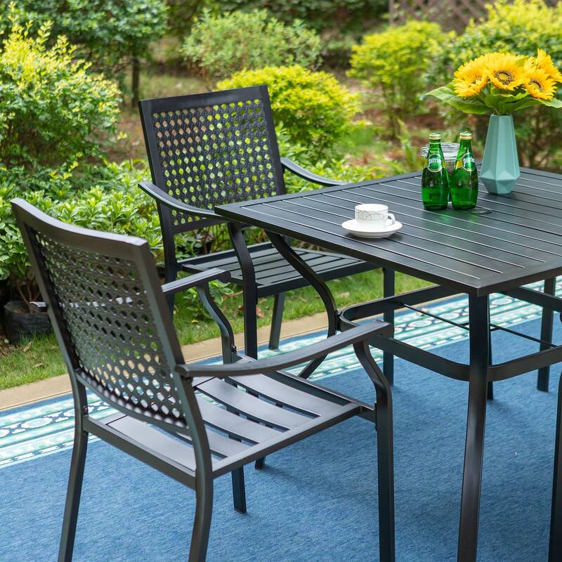 5-Piece Metal E-coating Patio Dining Set