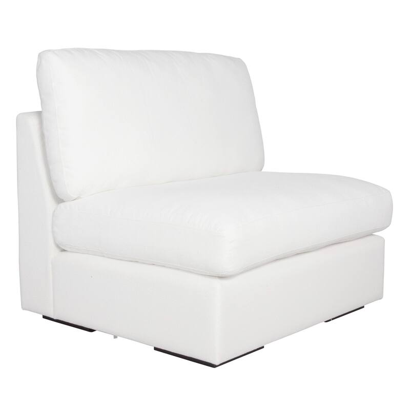 Refuge Solid Armless Modular Seat for Sectional Sofa - 40" - Arctic White