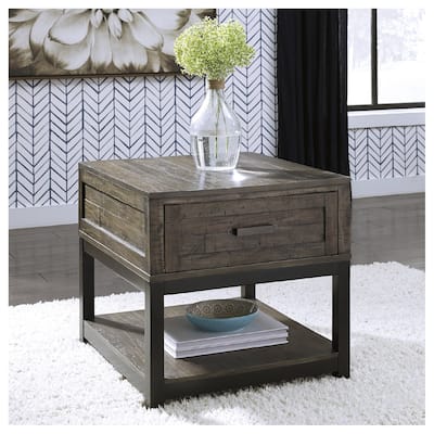 Johurst Casual Grayish Brown Rectangular End Table