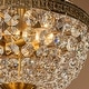 preview thumbnail 5 of 3, 5-Light Vintage Crystal Basket Chandelier French Country Decor in Antique Gold