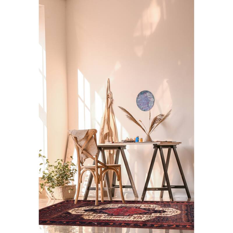 ECARPETGALLERY Hand-knotted Anatolian Dark Brown Wool Rug - 4'11 x 9'2