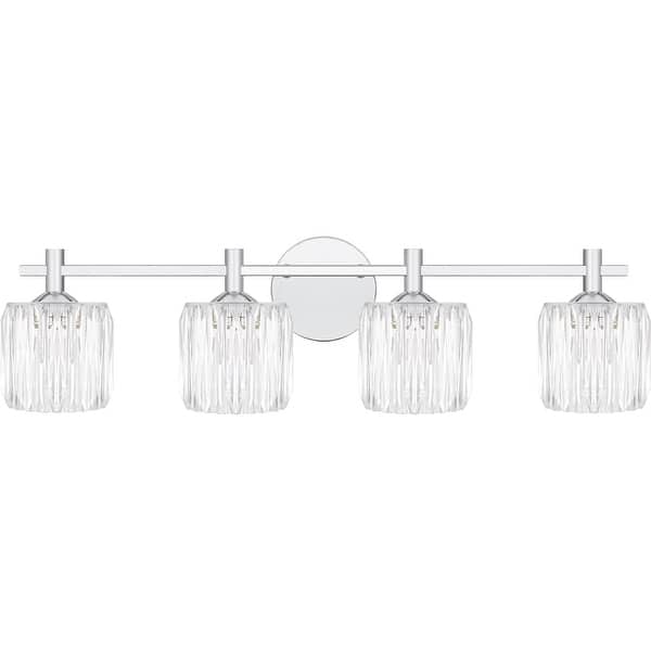 dimension image slide 0 of 2, Spade 4-Light Polished Chrome Bath Light