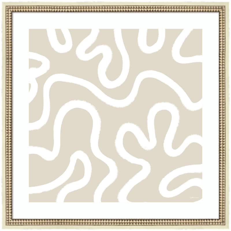 Kate and Laurel Organic Figures by Gabrielly Guedes Framed Wall Art Print - 26x26