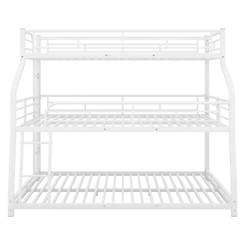 Merax Twin XL/Full XL/Queen Triple Bunk Bed with Full-Length Guardrails
