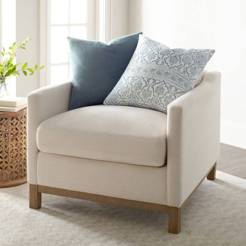 Elegant Patterns Cotton Decor Throw Pillow in Antique Floral