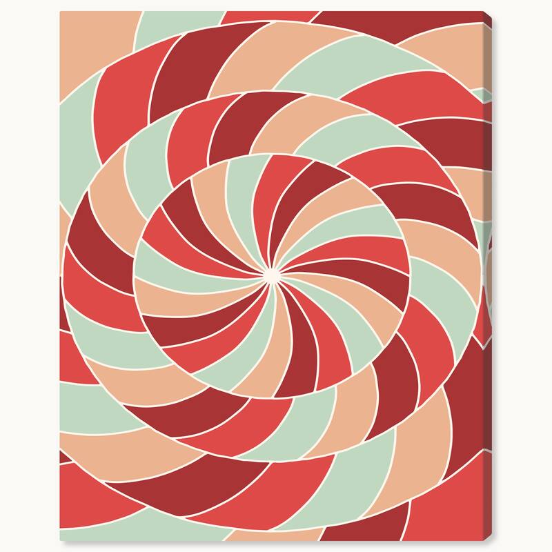 Wynwood Studio Canvas Abstract Candy Pop Dizzyness Red Modern & Contemporary Wall Art Canvas Print