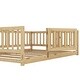 preview thumbnail 85 of 89, Montessori Floor Bed with Fence & Door, Toddler Wood Bed Frame for Kids