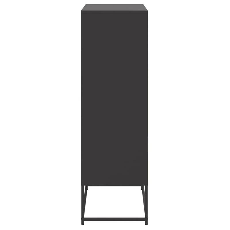 vidaXL Highboard Storage Side Cabinet Cupboard Living Room Furniture Steel - 27.0 x 15.2 x 48.6