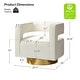 preview thumbnail 52 of 114, HULALA HOME Carisa Modern Upholstered Swivel Open-Back Barrel Chair with Golden Base
