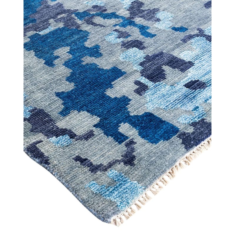 Modern One-of-a-Kind Handmade Area Rug - Sand, 8' 10" x 11' 10" - 8' 10" x 11' 10"