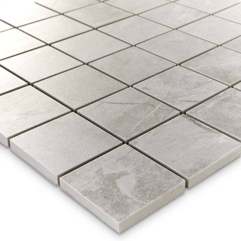 Cruz Bay Studio MKT61166 Pierre - 12" x 24" Square Floor and Wall Tile - Light Grey Matte