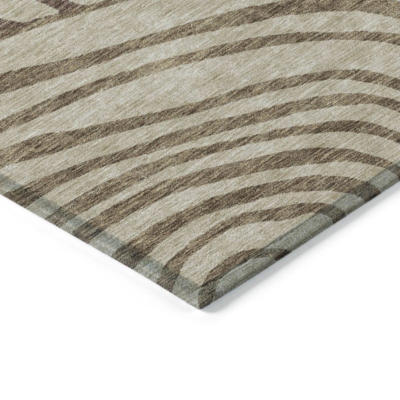 HomeRoots Abstract Transitional Rectangle Outdoor Rug