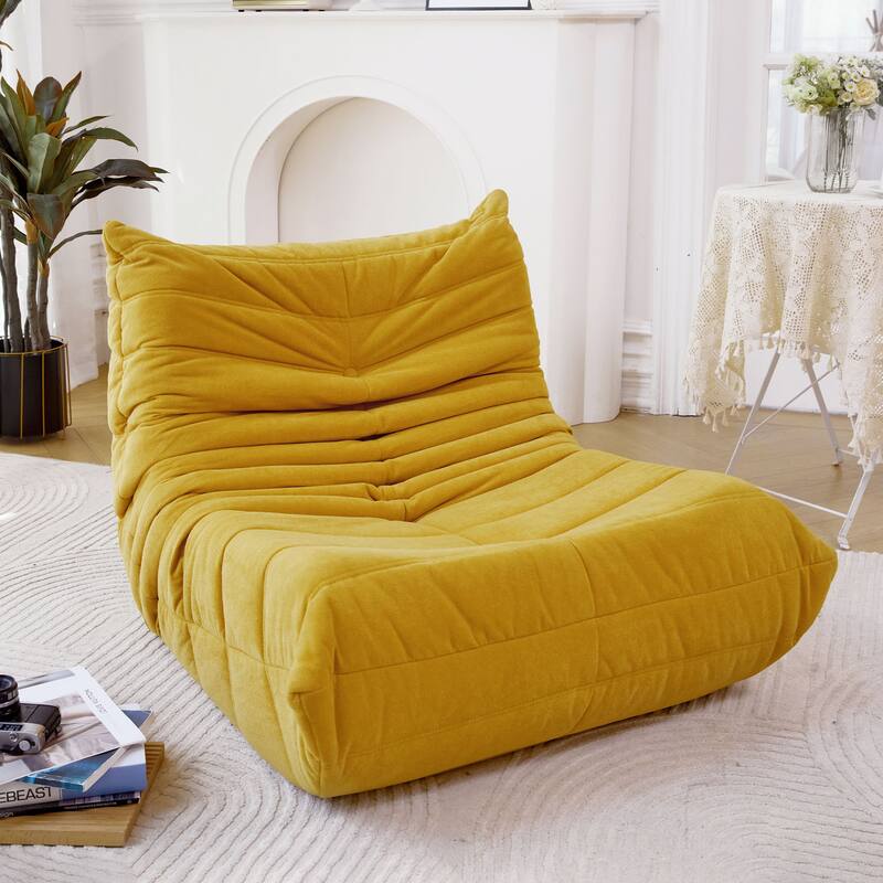 Ergonomic Design Stable Bean Bag Sofa,Armless Floor sofa Bean Bag Chair for Adults Fireside Bean Bag Lounger Memory Foam Chair
