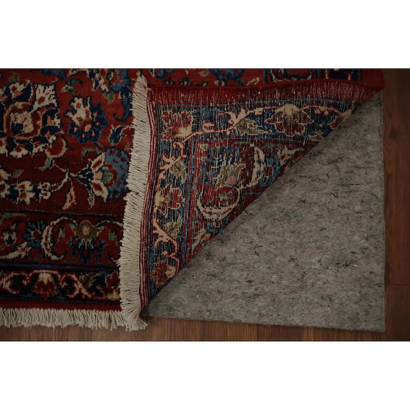 Hand Knotted Oriental 100% Wool Carpet Traditional Floral Beige & Ivories Isfahan Area Rug - 12' 10'' X 8' 9''