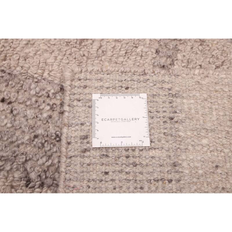 ECARPETGALLERY Hand-knotted Looma Dark Grey Wool Rug - 7'11 x 9'5