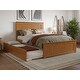 preview thumbnail 38 of 64, Nantucket Solid Wood Platform Bed with Matching Footboard & Twin Trundle Light Toffee - Full