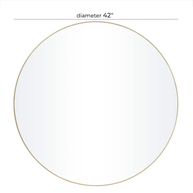 Black, White or Gold Wood Wall Mirror with Thin Frame