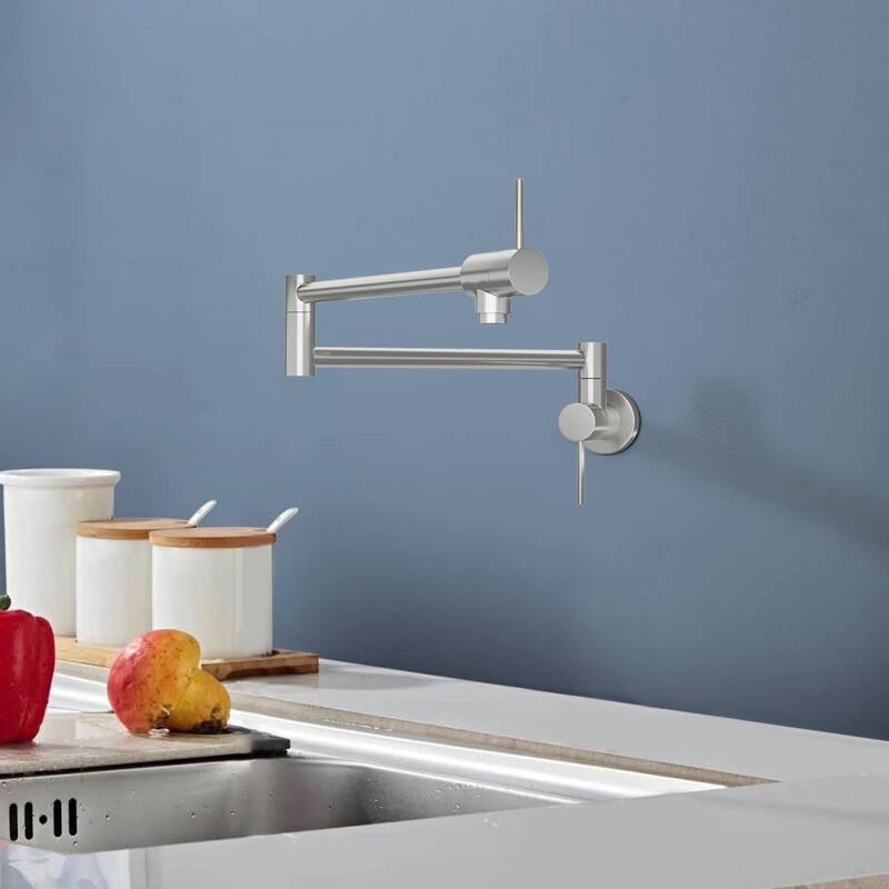 Topcraft Pot Filler Wall Mount Folding Kitchen Faucet