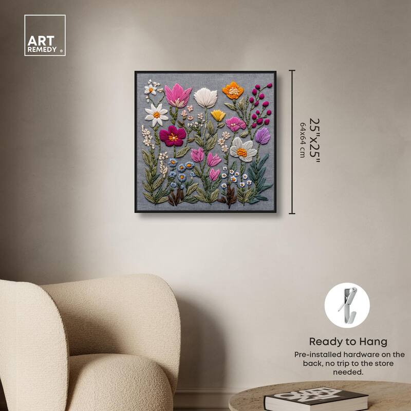 Fabric Flora Canvas by Art Remedy
