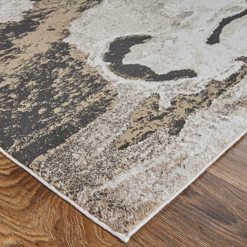 Grand Bazaar Kayden Machine Made Abstract Modern Area Rug