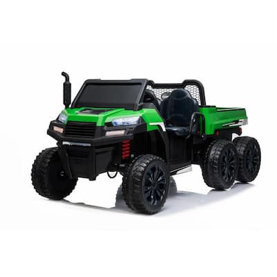 24V 4x4 Tractor Trailer 2 Seater Ride on Green