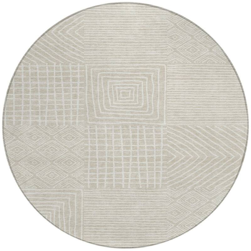HomeRoots Geometric Transitional Rectangle Outdoor Rug