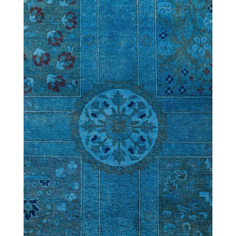Fine Vibrance One-of-a-Kind Hand-Knotted Area Rug - Blue, 8' 2" x 10' 5" - 8' 2" x 10' 5"