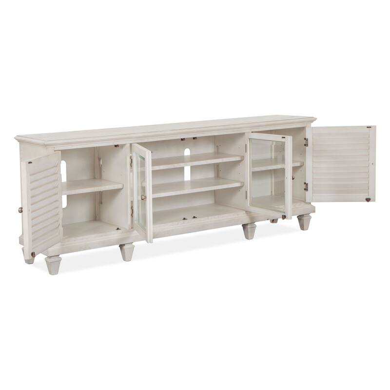Magnussen Home Newport Alabaster Large Console - 83"W x 18"D x 32"H