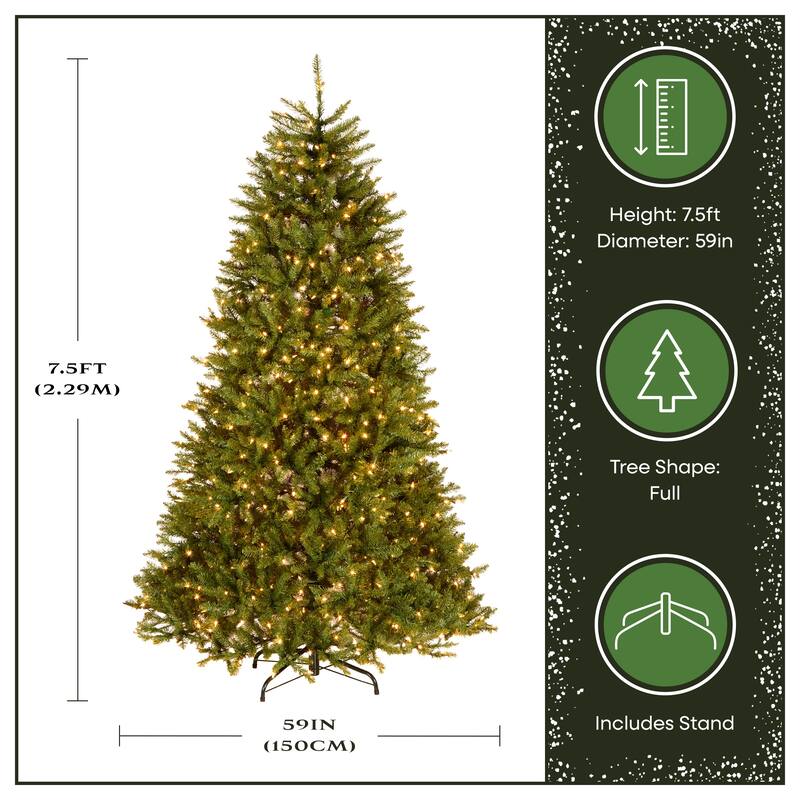 National Tree Company 7.5 ft. Fir Pre-lit or Unlit Artificial Christmas Tree - 7.5 Foot