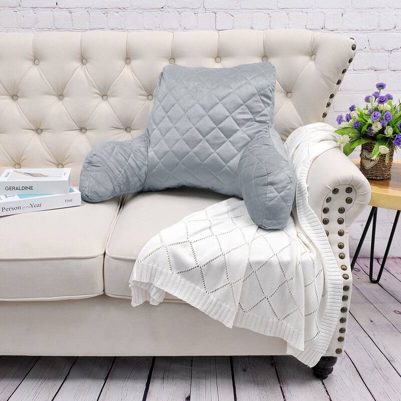 Velvet Do-It-Yourself Bedrest Reading Pillow Cover and Filling
