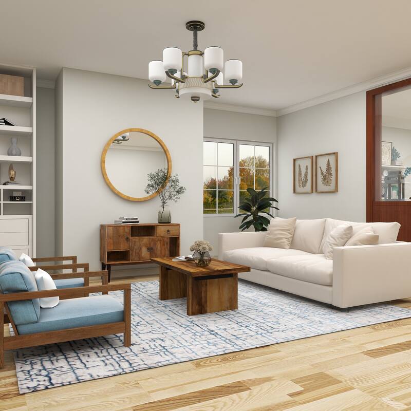 Brown Contemporary Wall Mirror