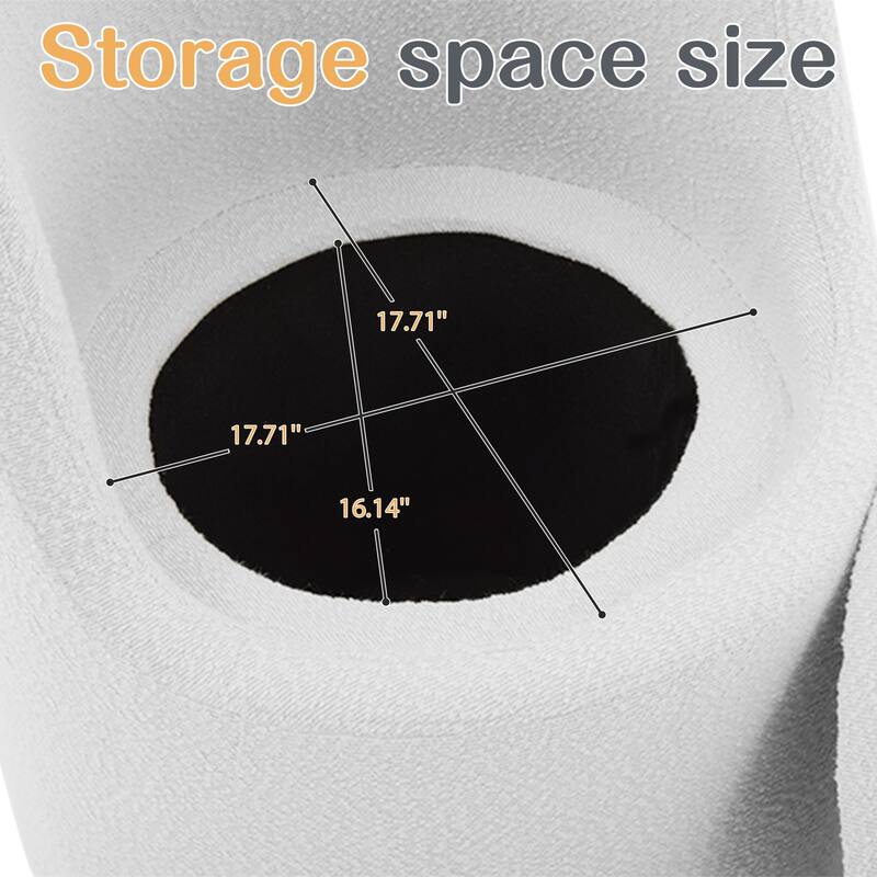 Boucle Make-Up/Vanity Stool, Hiden Storage Space, Stylish Appearance