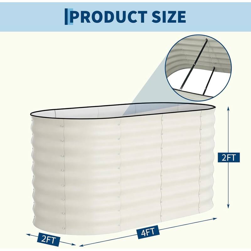 2 Pack Galvanized Raised Garden Beds