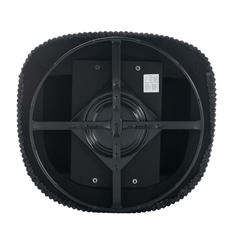 UIXE Oversize 43" Plush Corduroy Swivel Barrel Chair Comfy Accent Chair For Living Room