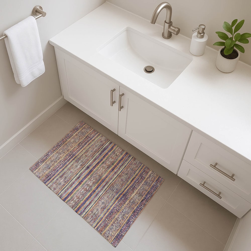 Premium Washable Super Soft Boho Stripes Mayfield Rug