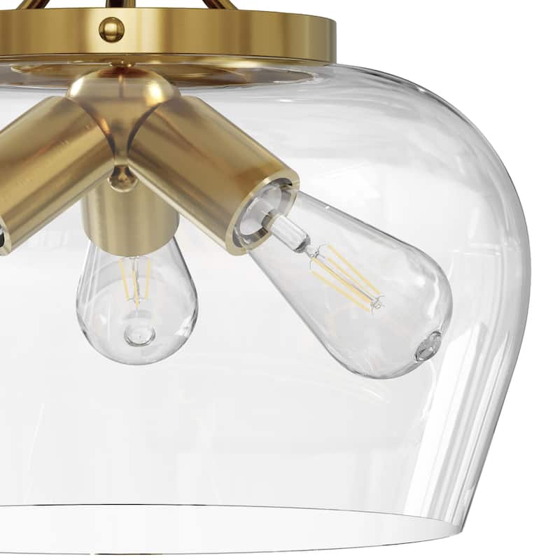 CO-Z 3-Light Semi Flush Mount Ceiling Light