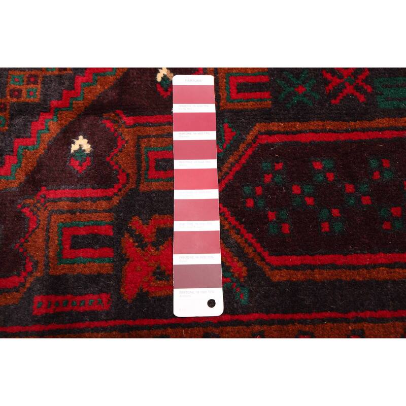 ECARPETGALLERY Hand-knotted Teimani Red Wool Rug - 3'2 x 5'10