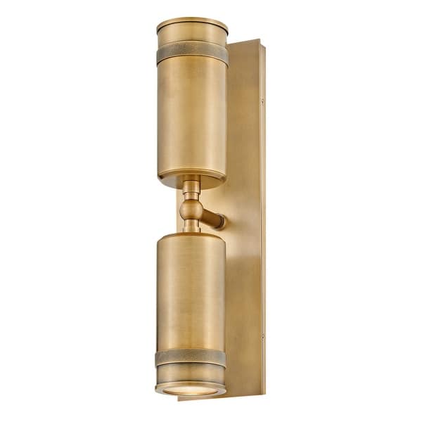 slide 1 of 1, Hinkley Lighting 28814 Pratt 2 Light 19" Tall Wall Sconce Heritage Brass