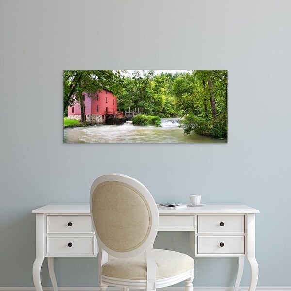 Easy Art Prints Panoramic Image 'Alley Spring and Mill, Ozark National Scenic Riverways, Eminence, Missouri' Canvas Art