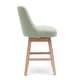 preview thumbnail 12 of 55, Boucle Polyester Upholstered Swivel Counter Stool - Foot Glides