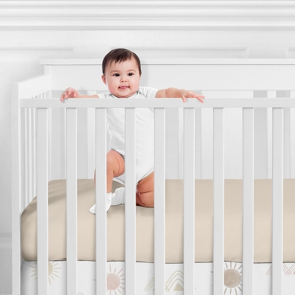 Taupe Girl or Boy Fitted Crib Sheet Solid Color Cotton Gender