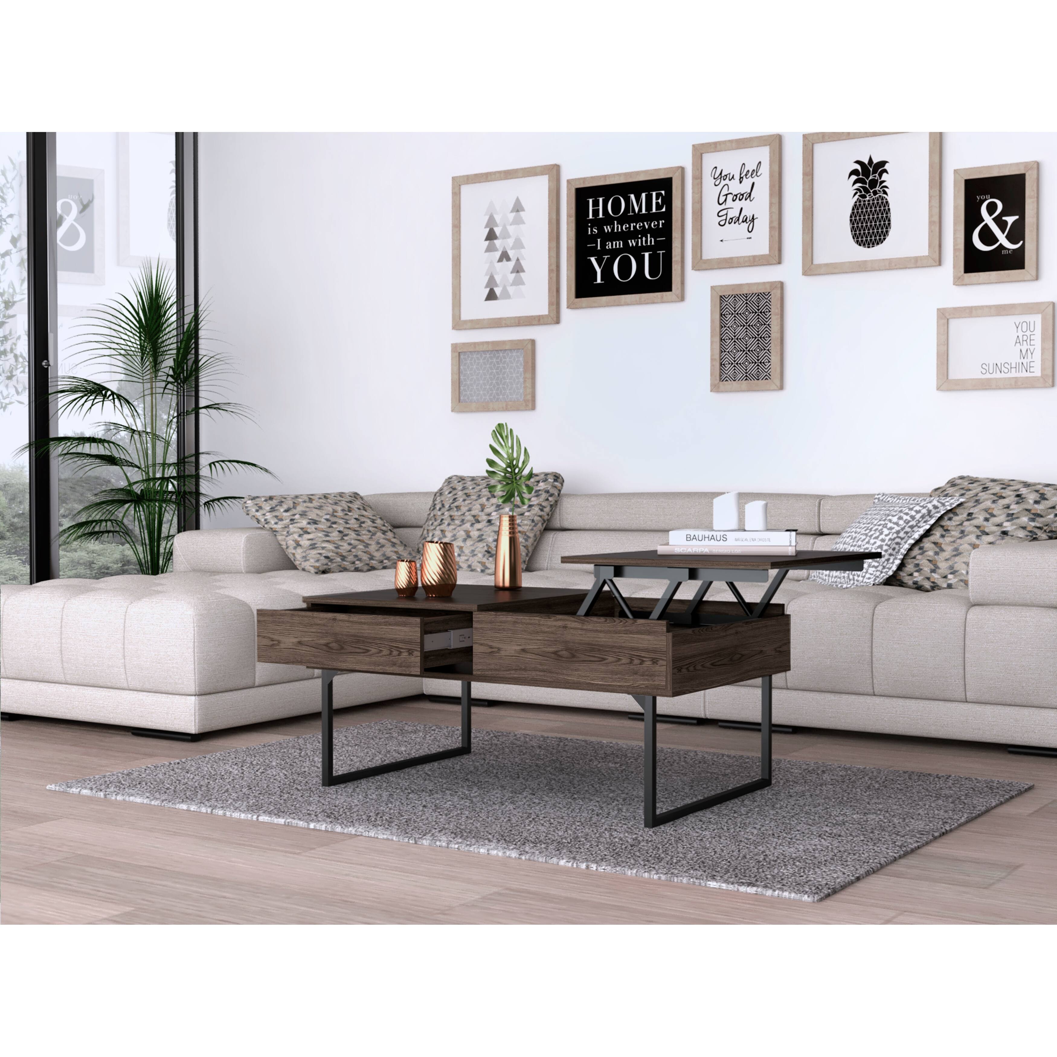 FM Furniture Hamilton Liftable Top Coffee Table with Drawer Bed Bath & Beyond 34134019