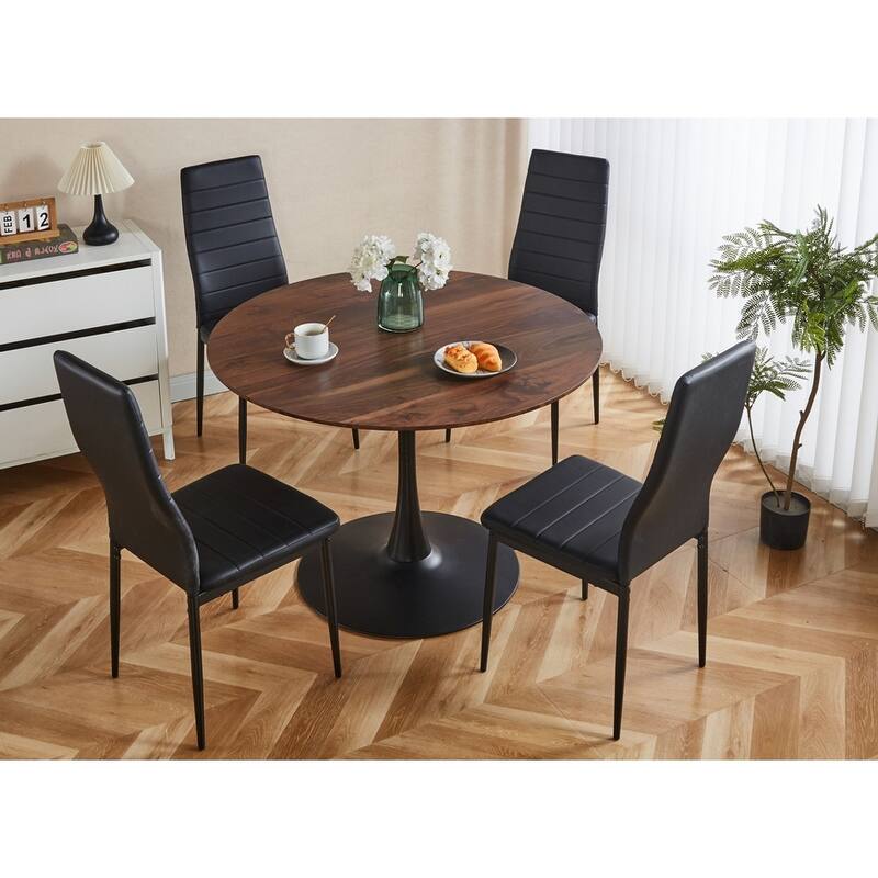 Modern Table with MDF Top and Metal Legs for Small Spaces Kitchens Multi Functional Use and Living Room