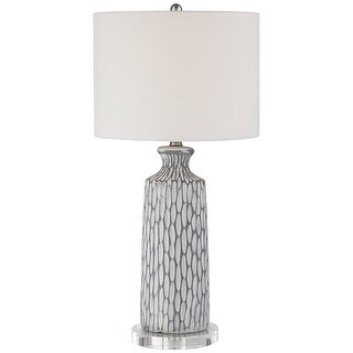 Modern Coastal Table Lamp Round Riser 27 1/4