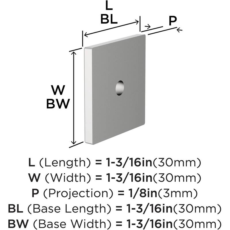 Amerock BP37760 Ladera 1-3/16" Backplate for Cabinet Knobs