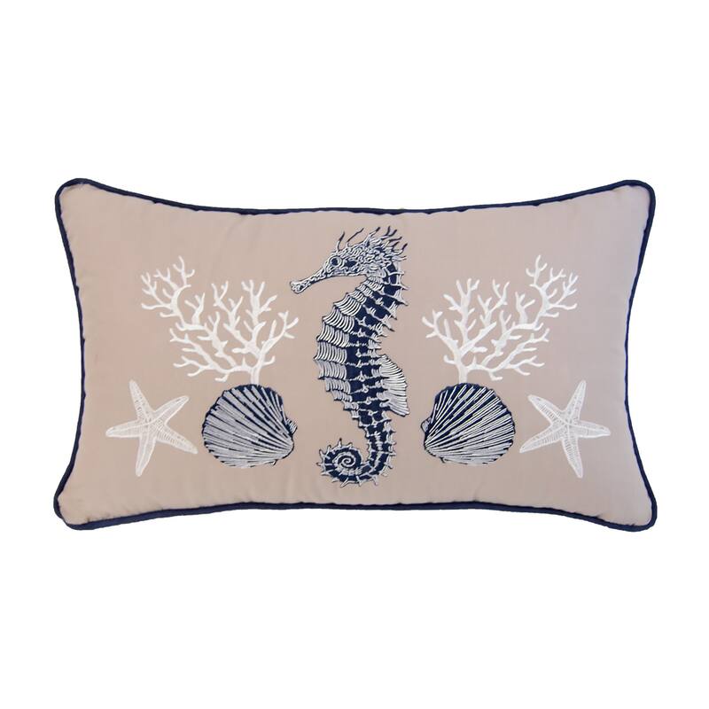 Donna Sharp Checkerboard Indigo (Nautical) 2PC Cotton Decorative Pillow Set