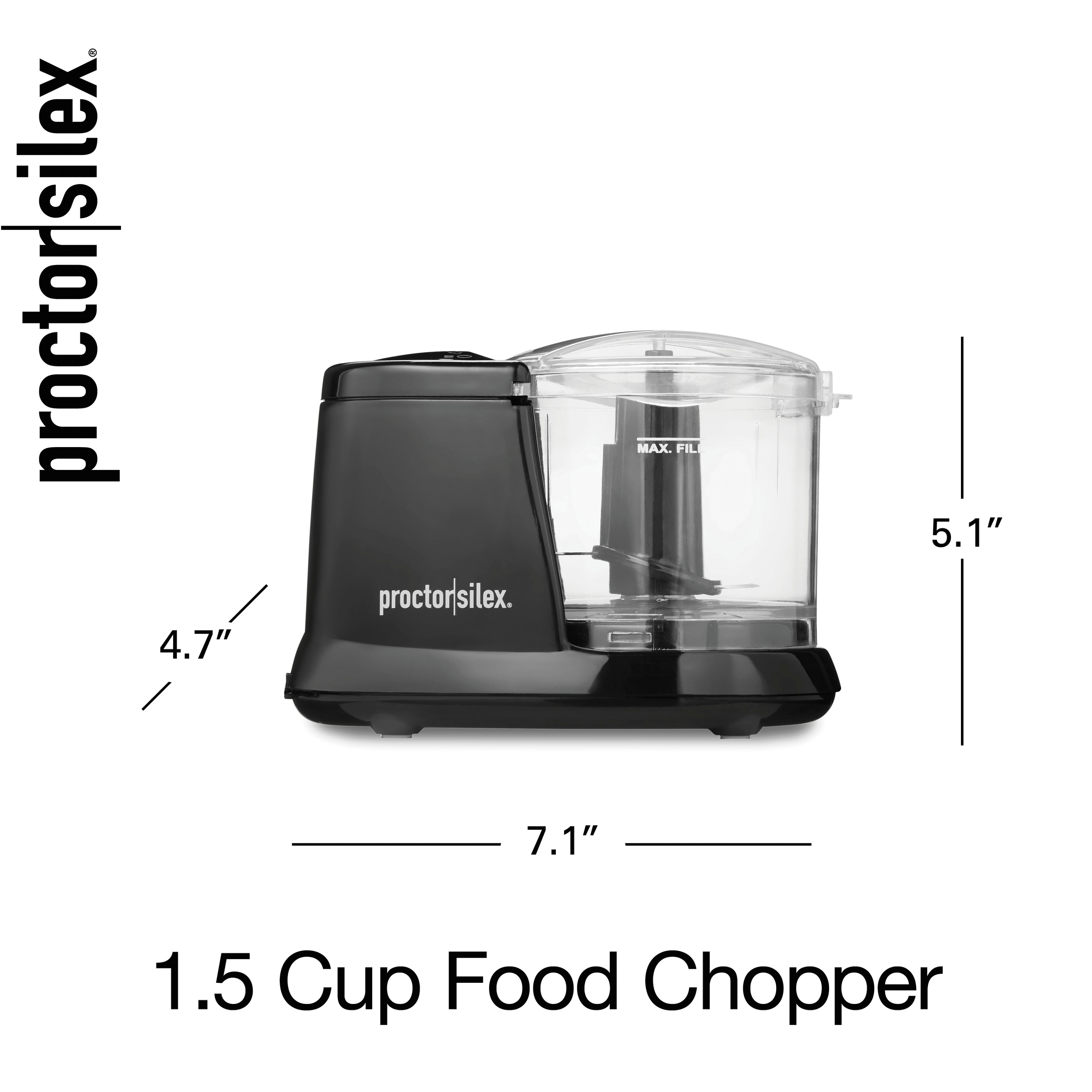 Proctor-Silex Black 1.5 Cup Food Chopper - Bed Bath & Beyond - 7508183