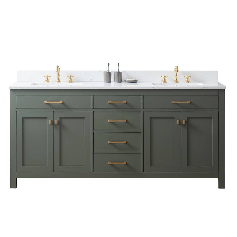 Sudio Design Bathroom Vanity Jasper Collection. - 72" Double Sink - Vintage Green